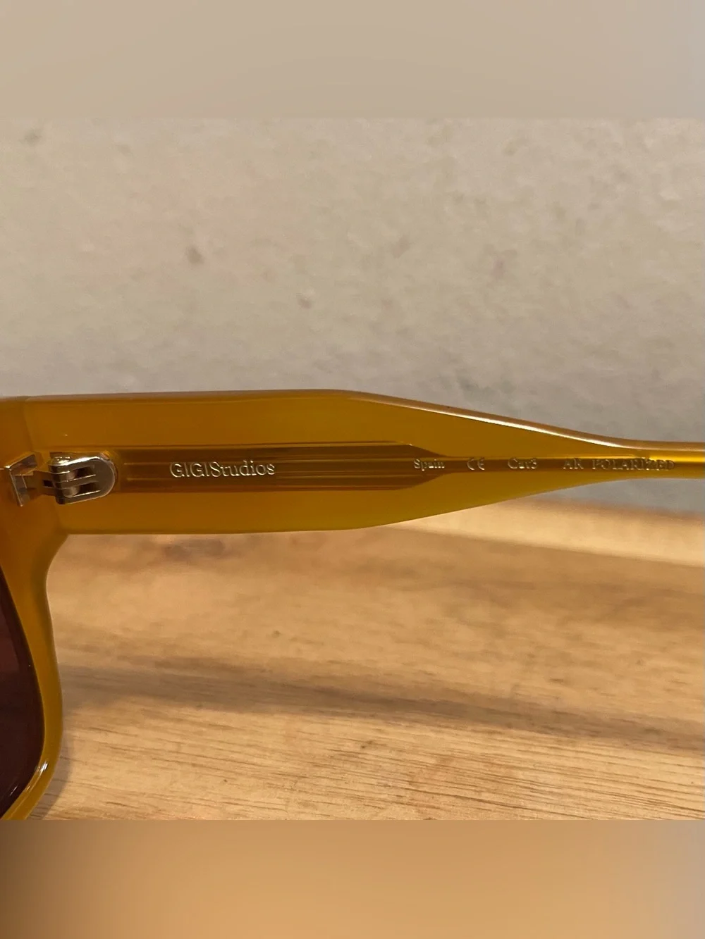 GIGI Studios DALI Handmade Acetate Sunglasses in Honey Amber Brown